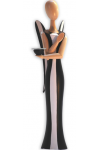 Sternkopf-Engel Black Beauty, stehend, elektrisch (100 cm, 220 V)